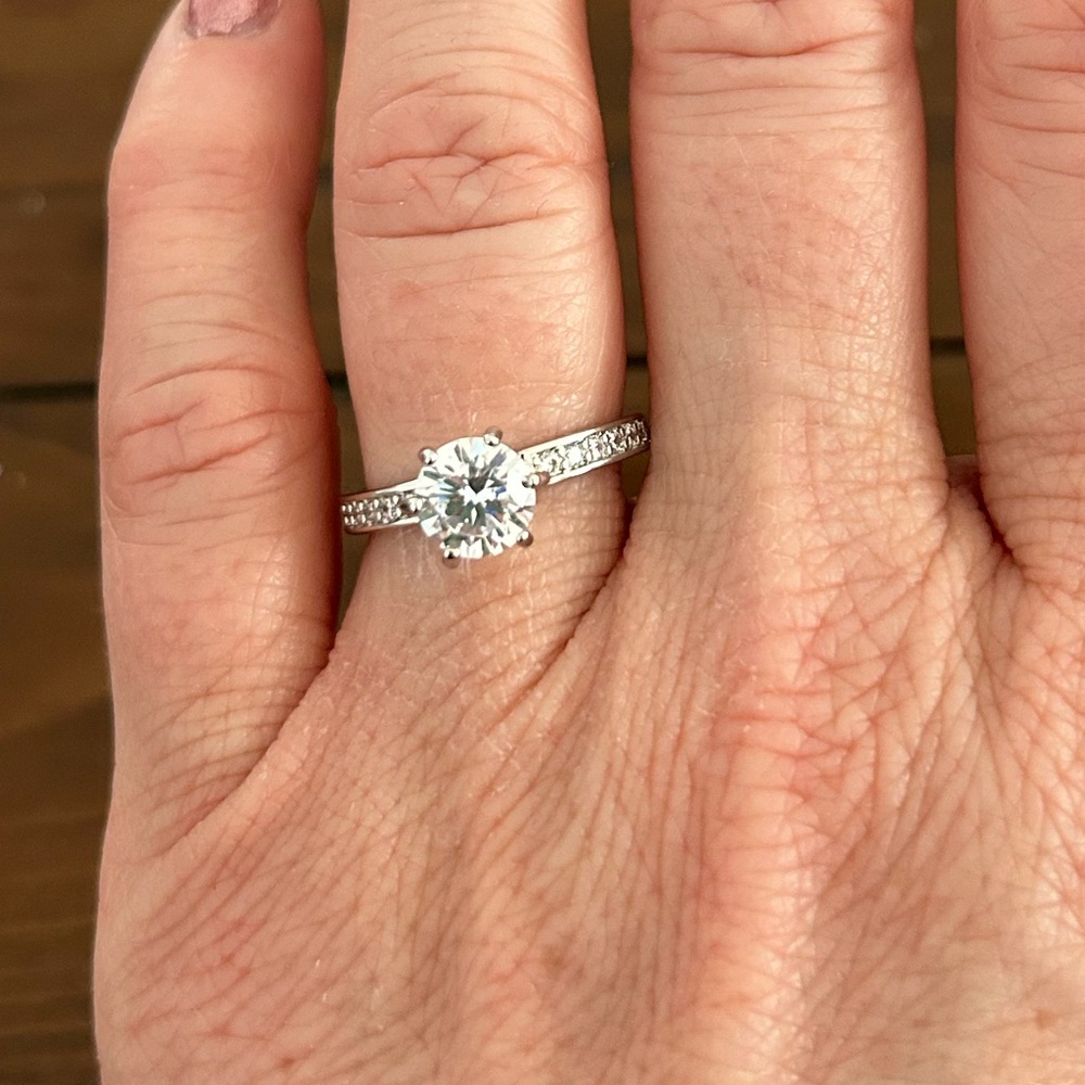 Cubic Zirconia Engagement Ring
